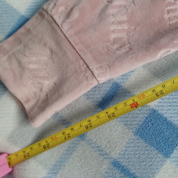 Juicy Couture Women’s Sleep/Lounge Wear M Logo Velour Pants Pink Y2K Comfort - Picture 3 of 9